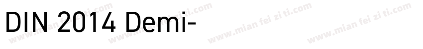 DIN 2014 Demi字体转换